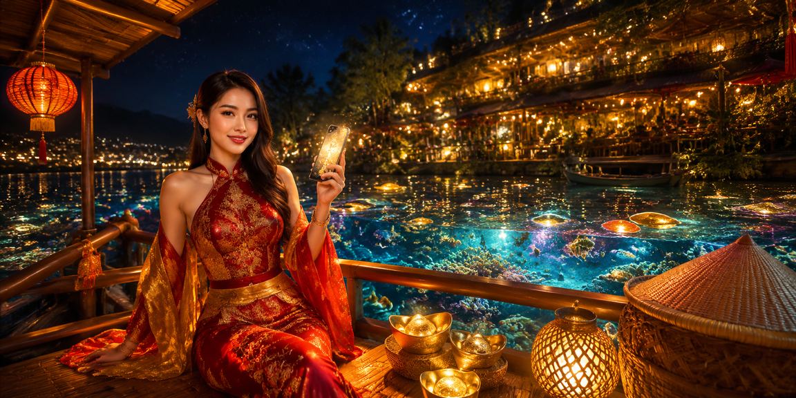 Người dùng tại Đà Lạt với nón lá truy cập casino và khuyến mãi trên điện thoại di động